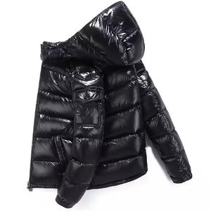 Veste matelassée métallisée de qualité supérieure pour homme Manteau d'hiver léger et chaud en toile imperméable avec capuche pour l'extérieur Mode Offre Spéciale - Product Image 4