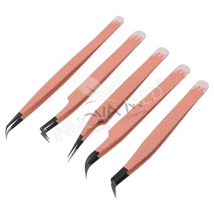 Pinzas de pestañas de volumen de precisión para extensiones de pestañas Herramienta de pestañas de acero inoxidable ligera y duradera para artistas de pestañas - Product Image 2