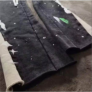 ชุดวอร์มสำหรับผู้ชายซักด้วยกรดชุดวอร์มประดับพลอยเทียมอินเทรนด์ขนาดใหญ่พิเศษกำหนดได้เอง - Product Image 3