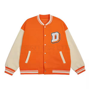 Veste unisexe personnalisée avec broderie de lettres et boutons pour hommes Veste lettrée style décontracté pour hommes à prix réduit - Product Image 1