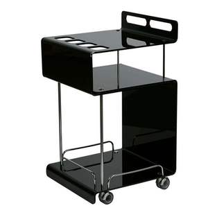 Precio al por mayor de fábrica Marco de metal con acabado plateado Con esclavos de vidrio carrito de servicio de comida de lujo carrito de servicio personalizado - Product Image 5