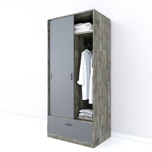 Armoire moderne autoportante en bois de caoutchouc avec portes coulissantes et design convertible et pliable - TQA68036 - Product Image 3
