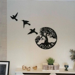 Décoration <span class=keywords><strong>murale</strong></span> ronde en fer <span class=keywords><strong>de</strong></span> style Art déco personnalisée <span class=keywords><strong>de</strong></span> haute qualité, <span class=keywords><strong>arbre</strong></span> <span class=keywords><strong>de</strong></span> <span class=keywords><strong>vie</strong></span>, plaque <span class=keywords><strong>de</strong></span> porte en métal - Product Image 4