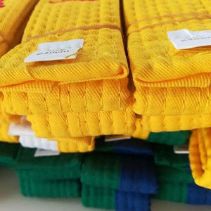 Ceintures de karaté personnalisées à broder, très vendues, avec logo personnalisé, matière spandex/polyester, séchage rapide et respirant, unisexe adulte - Product Image 5