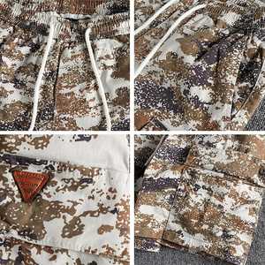 OEM personalizado 100% alta calidad colorido hombres Casual camuflaje lavado Micro estiramiento tejido bolsillo pantalones cortos 65% algodón/35% poliéster - Product Image 5