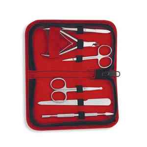 Kit de belleza de acero inoxidable de alta calidad de 6 piezas utilizado para manicura/pedicura. Disponible en diferentes diseños, colores y tamaños. - Product Image 2