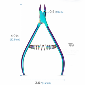 Cortacutículas Profesional de Acero Inoxidable Arcoíris, Cortador de Cutículas Ultra Afilado y Duradero, Herramienta de Manicura y Pedicura Doble - Product Image 3