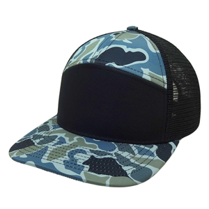 7 Panneau Structuré Blanc Camo Snapback Caps Old School Personnalisé Marque Privée Maille Dos Camionneur Chapeaux OEM Vietnam Chapeau Fournisseur L01 - Product Image 1