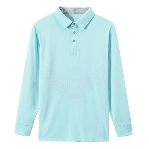 Camiseta de Manga Larga para Hombre, Personalizada, de Punto Sólido, de Poliéster/Algodón, Cuello Redondo, Alta Calidad, Antiarrugas, Secado Rápido - Product Image 2