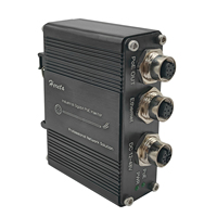 Injecteur PoE+ de qualité industrielle 1000 Mbps 30W 48V M12 étanche, conçu pour les caméras IP de surveillance des bus et trains