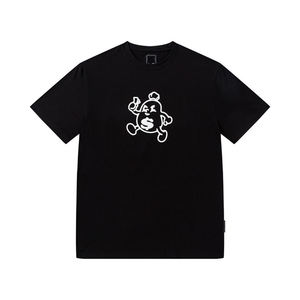 เสื้อยืดลำลองผู้ชายคุณภาพพรีเมียม ผ้าซาติน พิมพ์ลายพัฟ ผ้าฝ้าย ยับยาก ระบายอากาศ แห้งเร็ว แบบสวมหัว - Product Image 4