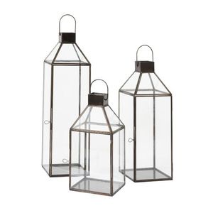 Best Quality <b>Set</b> 3 Decorative Hanging Metal <b>Lantern</b>/Lamp T-Light Candle Stand Type for Home Weddings Wholesale - Product Image 1