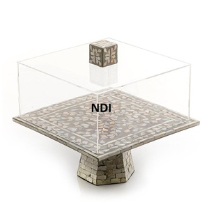 Support de service pour pâtisseries, design courbé à la main, finition nacre, décoration de table, pour fêtes d'anniversaire et usage domestique - Product Image 4