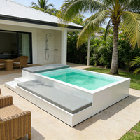 Piscine rectangulaire hors sol en FRP - Résistante aux UV, durable, facile à installer pour une utilisation extérieure à domicile