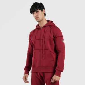 Sudadera con Capucha Maroon Rigger Personalizable, 100% Algodón French Terry, Ecológica, Transpirable, Tallas XXS a 6XL para Invierno - Product Image 1