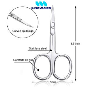 Ciseaux à ongles à cuticules de qualité supérieure Innovamed pour manucure et pédicure Outil de beauté de haute qualité Soins des ongles à lame tranchante incurvée - Product Image 3