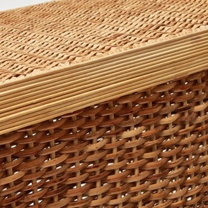 <span class=keywords><strong>Table</strong></span> <span class=keywords><strong>console</strong></span> en rotin fabriquée à la main-Design tissé élégant avec jupe festonnée pour la décoration intérieure - Product Image 3