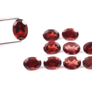 Натуральный стеклянный рубин, овальный граненый камень, натуральный розовый и красный рубин, драгоценный камень для изготовления ювелирных изделий