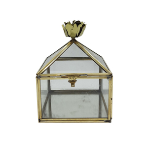 Rectangle miroir plateau décoratif gris lavage verre et laiton plateau décoration de la maison maison noël décoratif fer Design - Product Image 5