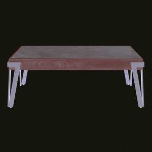 Stylish Contemporary Rectangular Coffee <b>Table</b> Durable Wood Grain Apron Modern Faux Concrete Top <b>Industrial</b> Metal Home Furniture - Product Image 3