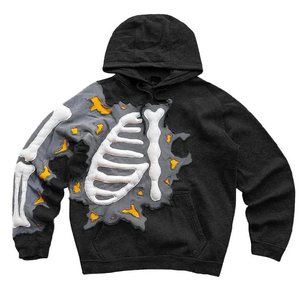 Sweats à capuche personnalisés avec impression en relief, manches longues, tendance et élégants, respirants, pour hommes - Product Image 5