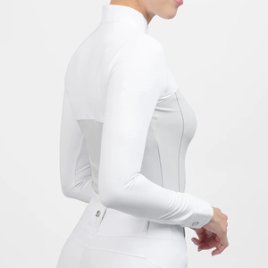 Camisa ecuestre de mujer de gran calidad, manga larga, 4 vías, ropa personalizada elástica, venta al por mayor, ropa interior, camisetas para montar a caballo - Product Image 2