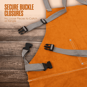 Ropa de trabajo de cuero genuino de alta resistencia 2024, delantal de soldadura resistente al calor y al fuego, equipo de seguridad impermeable para Chef y carnicero - Product Image 5