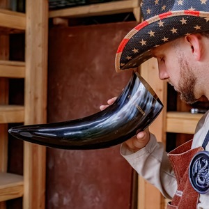 Traditional Viking Drinking <b>Horn</b> Buffalo <b>Horn</b> Ale Mug for Norse <b>Fans</b> Fantasy Collectors and Mead Drinkers - Product Image 1