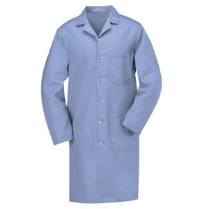 Bata de Laboratorio Unisex Blanca de Algodón Tejido, Uniforme de Hospital de Manga Larga con Bolsillos para Uso Médico - Product Image 2