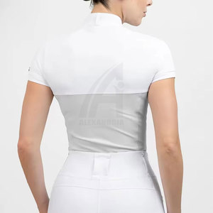 Chemise de concours équestre respirante à manches courtes pour femmes, fabriquée par Alexandria Industries. - Product Image 5