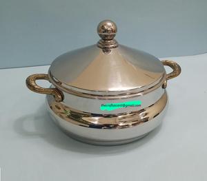 Olla de Metal de diseño árabe, cazuela de lujo de la mejor calidad con tapa hecha a mano, calentador de alimentos de mesa de estilo moderno para uso en la cocina - Product Image 3