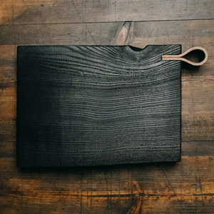 Planche à découper en bois noir moderne Planche à découper élégante pour la cuisine Accessoire de préparation et de service des aliments de qualité supérieure Vente en gros en provenance d'Inde - Product Image 1