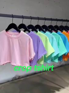 High Quality Oversized Cropped Knitted Tshirt for Women Heavyweight <b>Crop</b> <b>Top</b>-Wholesale Supply - Product Image 6