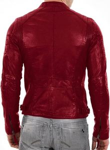 Chaqueta de motorista de piel de cordero auténtica negra y marrón de primera calidad para hombre, chaquetas de moto auténticas Vintage para temporada de invierno de talla grande - Product Image 2