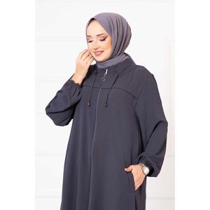 Abrigo con cremallera tamaño King de alta calidad estilo motorista a prueba de agua cuello con capucha piel tejida calle blusa para verano disponible XS XL - Product Image 1