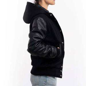 Retailer OEM ODM Service Long Sleeve Women Varsity Jacket Ladies Cropped Baseball Uniform New Varsity Jackets for Winter - Product Image 3