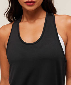 Chaleco deportivo de manga corta para mujer, camisetas sin mangas sexis para gimnasio con hombro, logotipo personalizado, camisetas de yoga, chaleco informal - Product Image 4