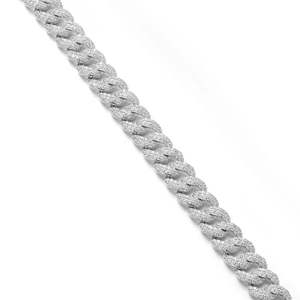 Pulsera Cubana de Oro Blanco de 13 mm, Pulsera de Tenis, Pulsera de Diamantes, Regalo para Ella, Pulsera Minimalista - Product Image 2