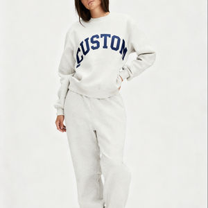 Sudadera Personalizada para Mujer, Cuello Alto, Sudadera de Algodón Lisa, Sudadera Holgada con Cuello Alto - Product Image 2