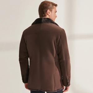 Denny&Dora Mens <b>Genuine</b> Sheepskin Shearling Coat Mid-Length Waterproof Windproof High Street Winter Style - Product Image 2