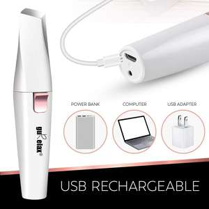 Afeitadora Eléctrica Recargable para Mujer, Depiladora Facial Sin Dolor, Cabezales de Repuesto para Mejillas, Barbilla y Brazos, Tipo Pinza, con Batería - Product Image 3