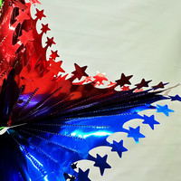 Décoration suspendue en forme d'étoile de Noël en feuille d'aluminium 50CM, éventail en papier étoilé arc-en-ciel pour les fêtes de Noël et du Nouvel An, fournitures de décoration de plafond et de pièce