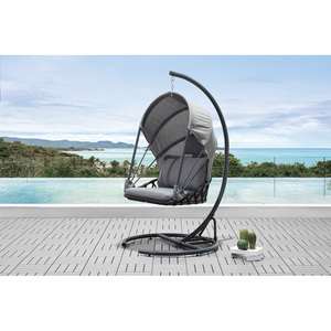 Fauteuil suspendu Saturna gris pour la terrasse, pour la détente en plein air - Product Image 2
