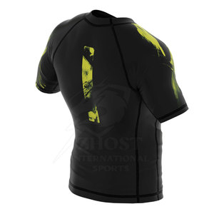 Camisetas de compresión para gimnasio, MMA, BJJ, grappling, entrenamiento, alta elasticidad, absorción de humedad, ropa superior. - Product Image 4