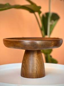 SOPORTE ASISTENTE PASTEL HECHO A MANO PERSONALIZADO Venta al por mayor Acacia Madera Natural Color Acacia Madera Soporte para pastel Madera tallada a mano - Product Image 6