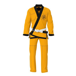 2025 couleur noire et jaune bonne vente vêtements d'art martial prix compétitif vêtements pour adultes uniforme de Jiu Jitsu - Product Image 1
