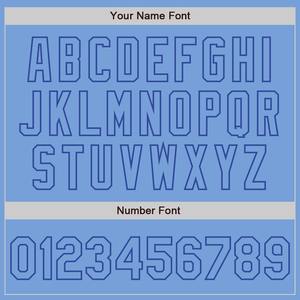 Benutzer definierte weiße hellblaue-Royal Authentic Split Fashion Baseball Jersey - Product Image 4