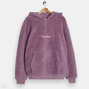 Sweat à capuche en polaire Sherpa pour hommes entièrement fait sur mesure pour l'hiver-Tissu de flanelle tricoté solide à capuche populaire - Product Image 3