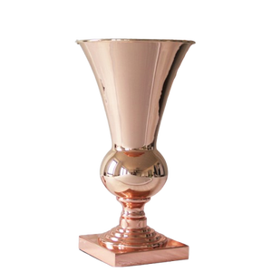 Jarrón de urna de flores de aluminio y metal, jarrón de urna de flores decorativo de suelo de diseño único Chapado en cobre para el hogar - Product Image 5