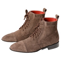 Chaussures de travail pour hommes en cuir véritable Goodyear Welted, bottes de sécurité montantes à embout d'acier pour l'automne